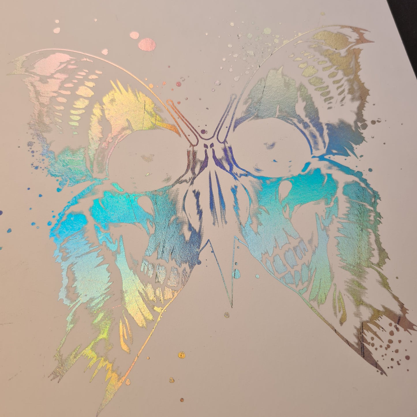 Skullbutterfly Metallic Poster