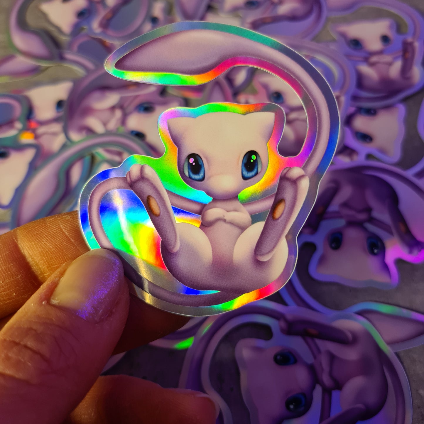 Cute Psycho Monster hologram sticker