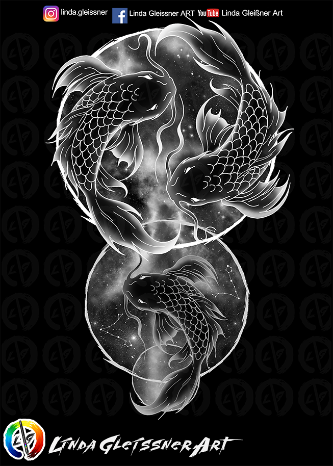 Zodiac sign Pisces Print