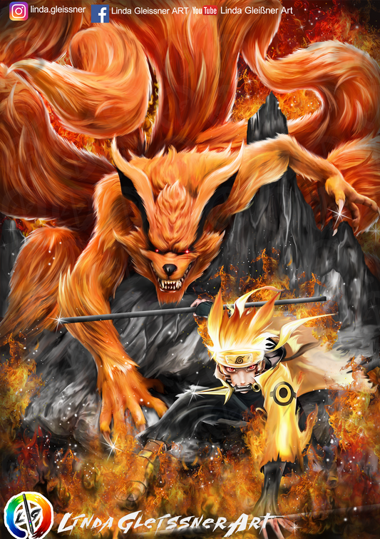 Naruto & Kurama Poster