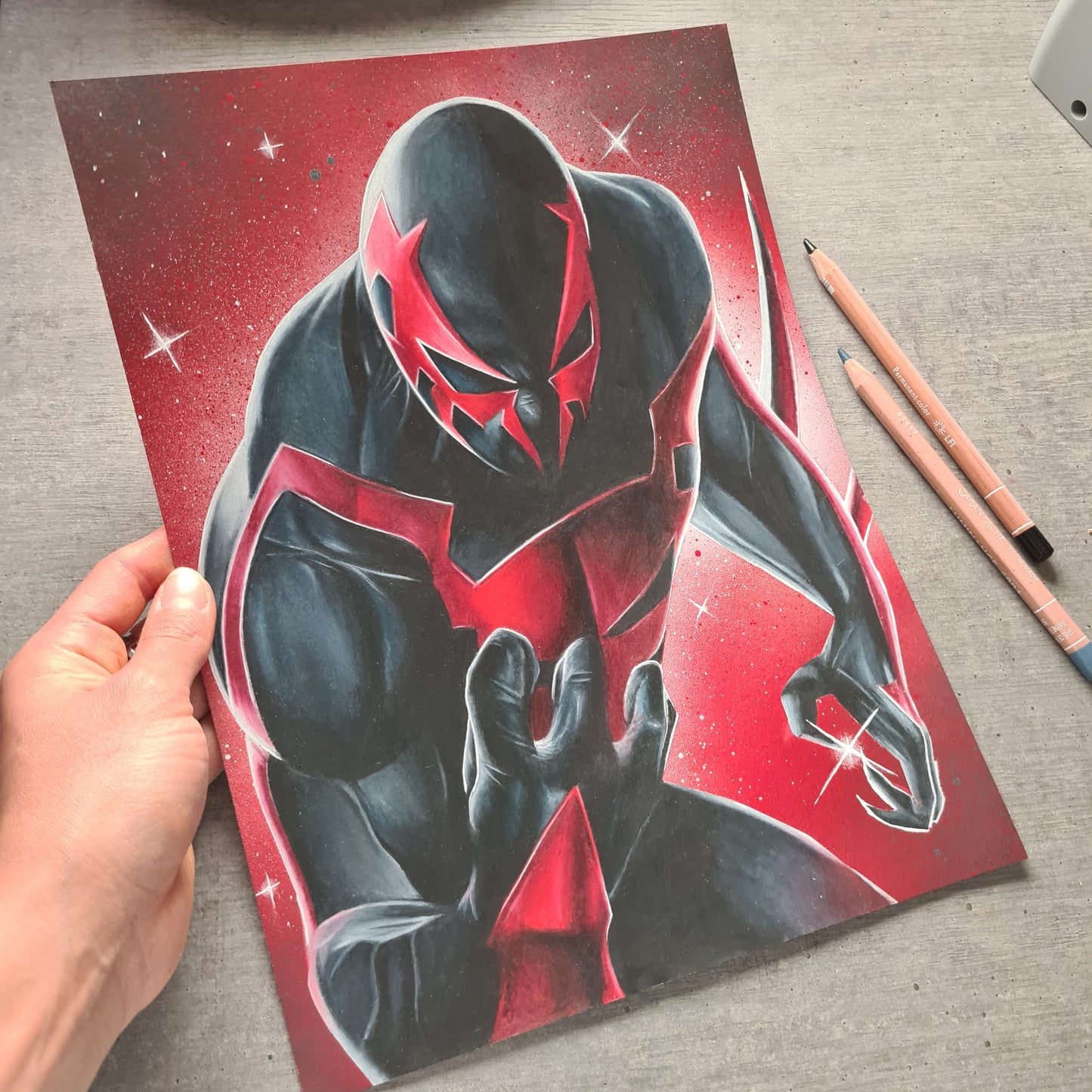 Originale Zeichnung! Spiderman 2099