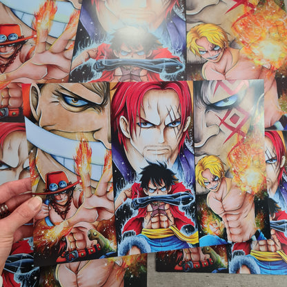 Ruffy, Sabo, Ace Poster