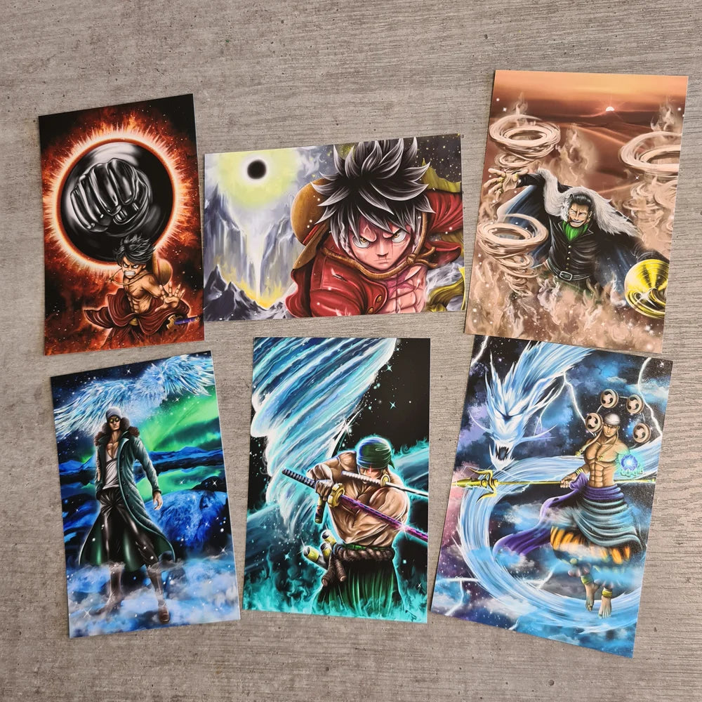 6x One Piece mini Poster