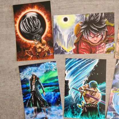 6x One Piece mini Poster