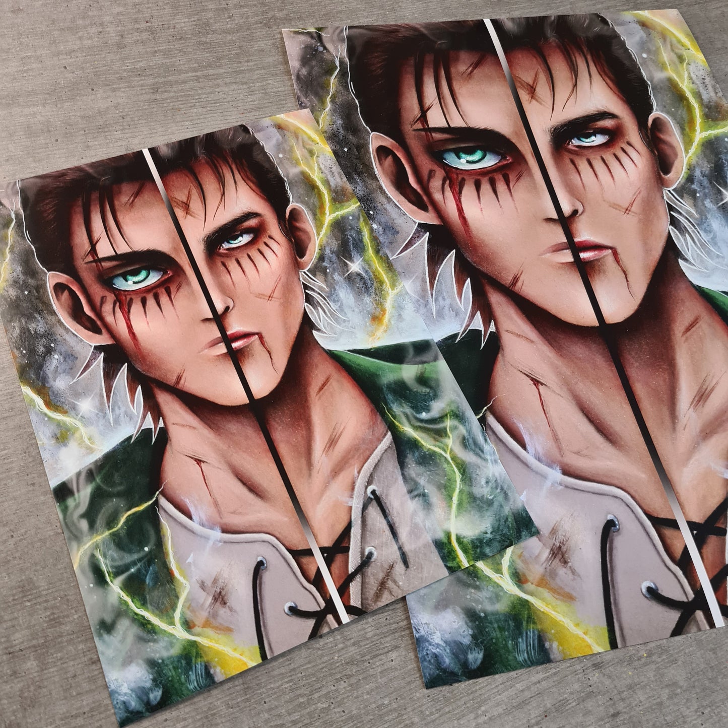 Eren Anime VS Realsimus Poster