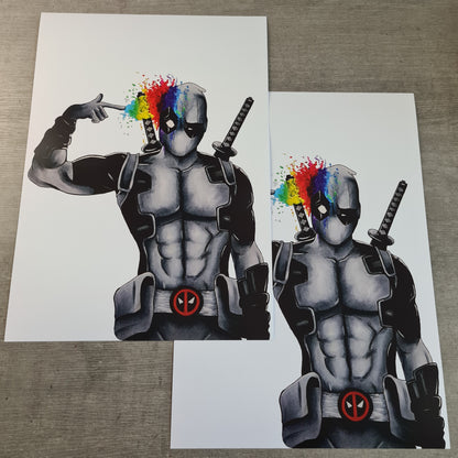 Regenbogen Deadpool Poster