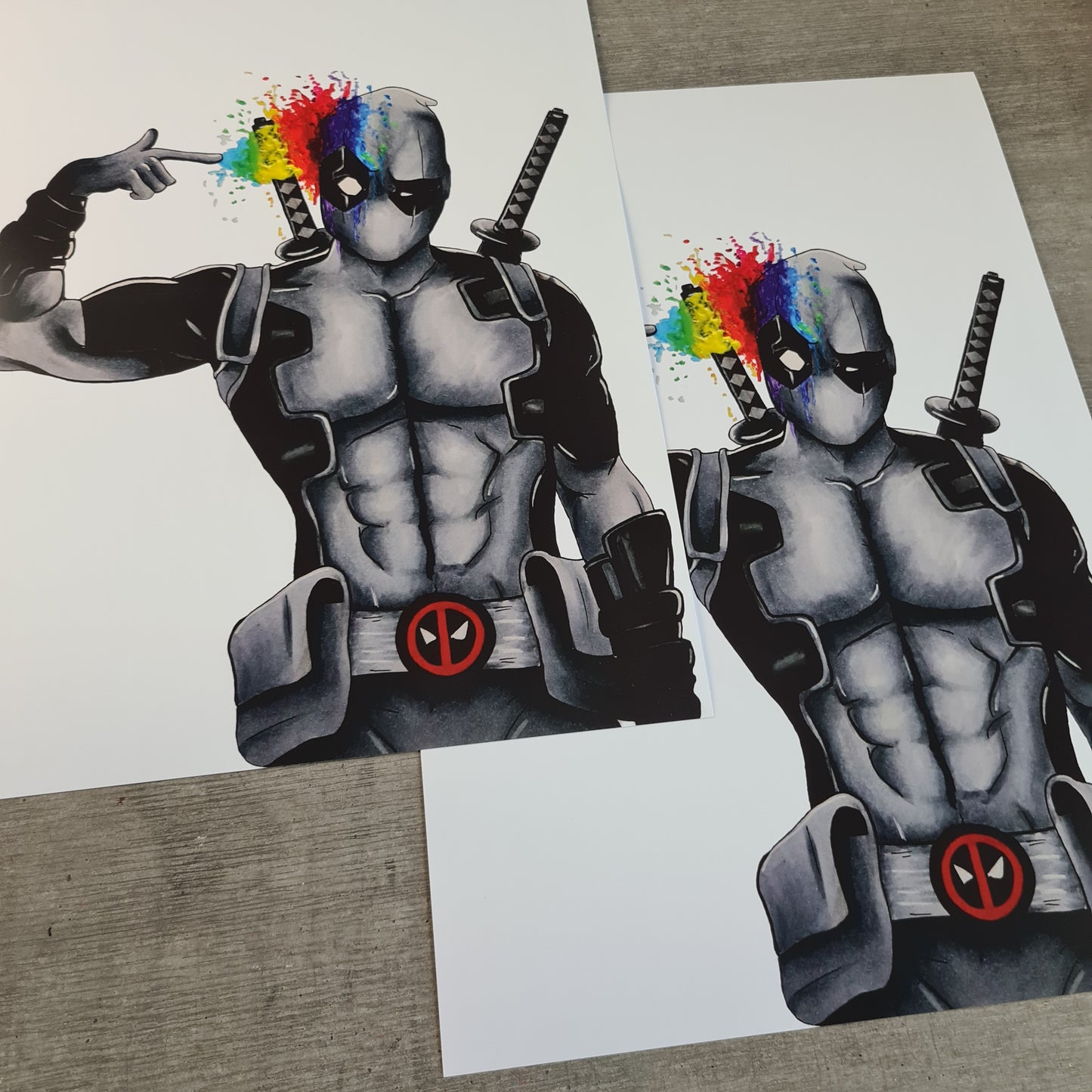 Regenbogen Deadpool Poster