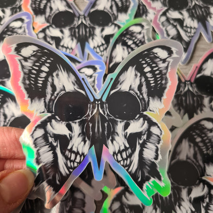 Skullbutterfly Hologramm Sticker