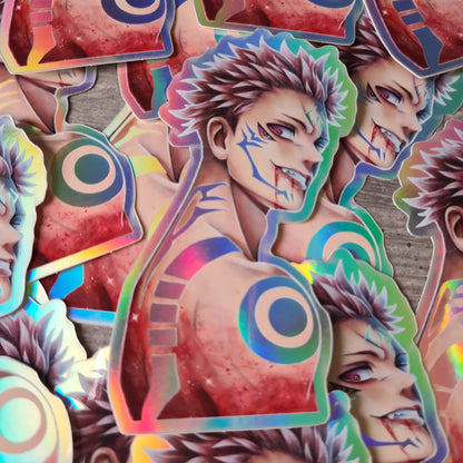 Sukuna hologram sticker