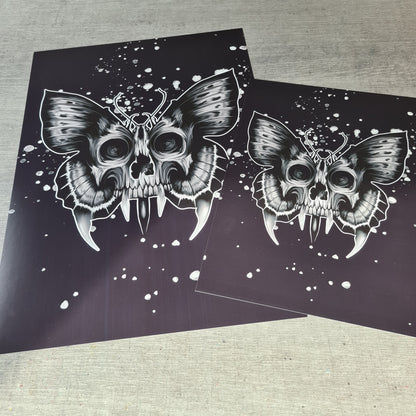 Skull-butterfly Poster