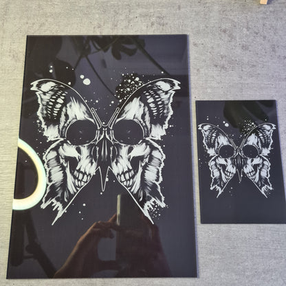 Skullbutterfly acrylic glass print