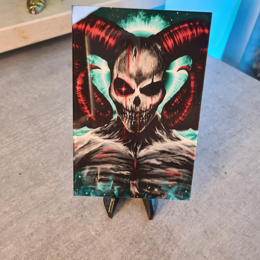 Skull demon acrylic glass print