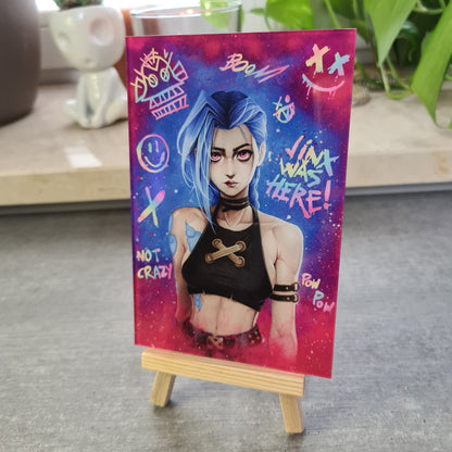 Jinx- Arcane glass print