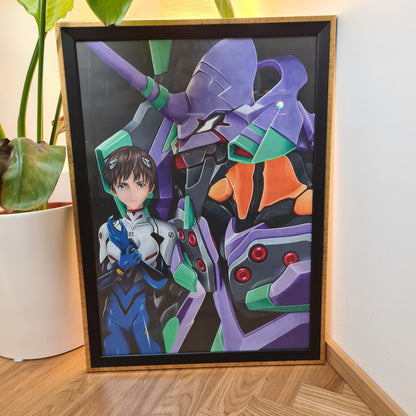 Originale Zeichnung! Shinji & EVA01