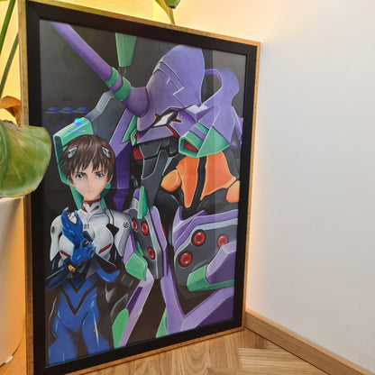 Originale Zeichnung! Shinji & EVA01