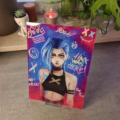 Jinx- Arcane glass print