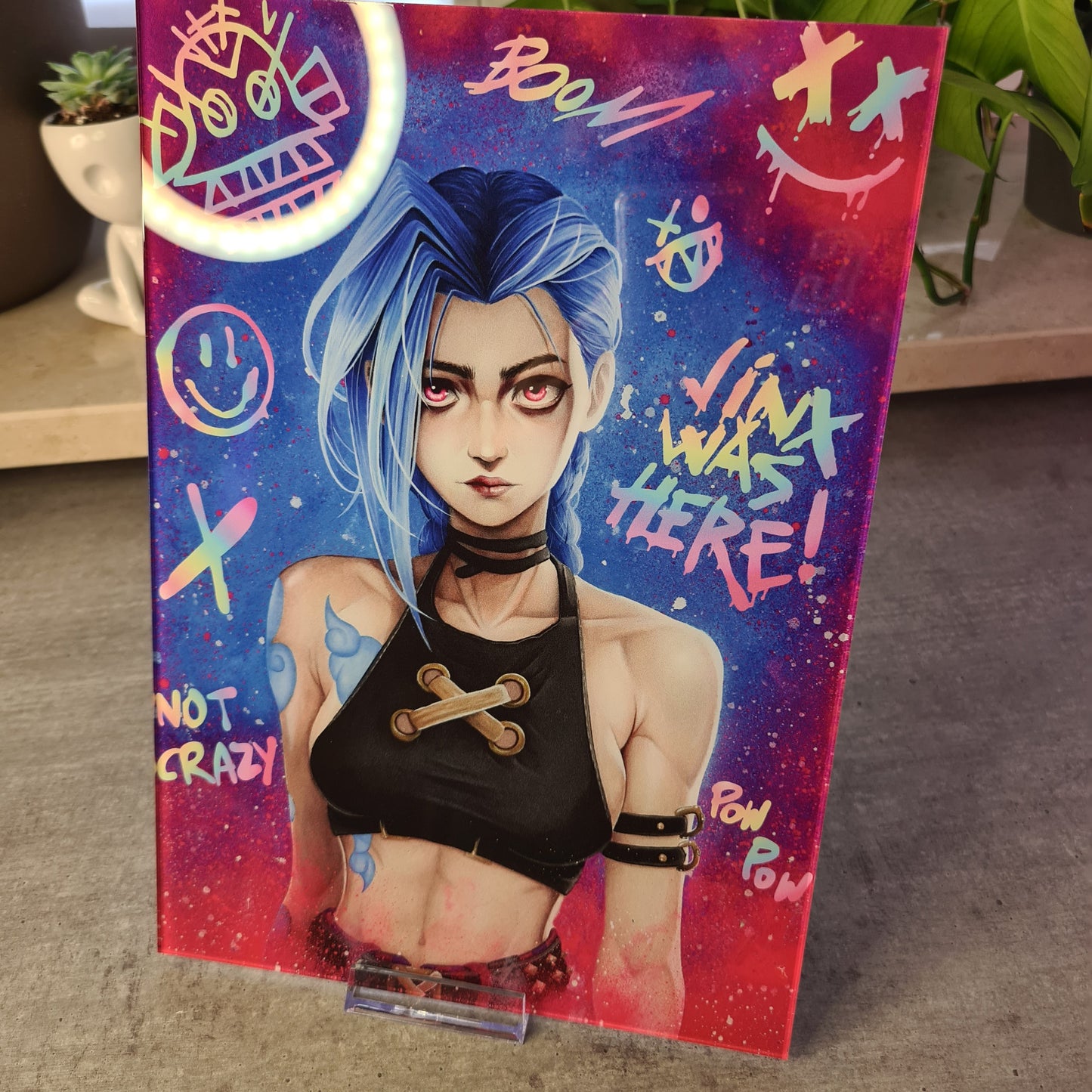 Jinx- Arcane glass print