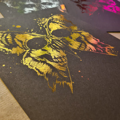 Skullbutterfly Metallic Poster