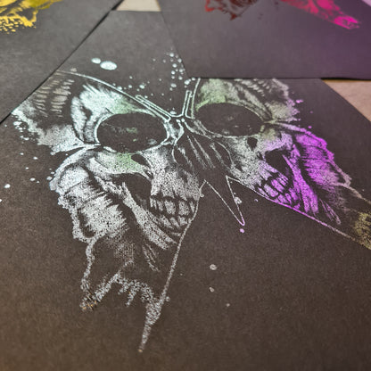 Skullbutterfly Metallic Poster