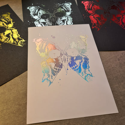 Skullbutterfly Metallic Poster