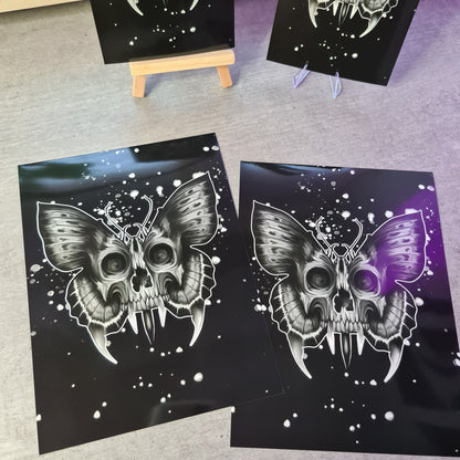 Skull-butterfly Poster