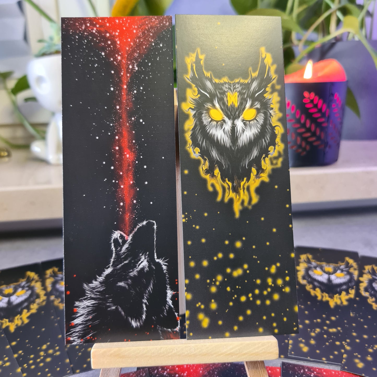 Wolf & Owl Bookmark