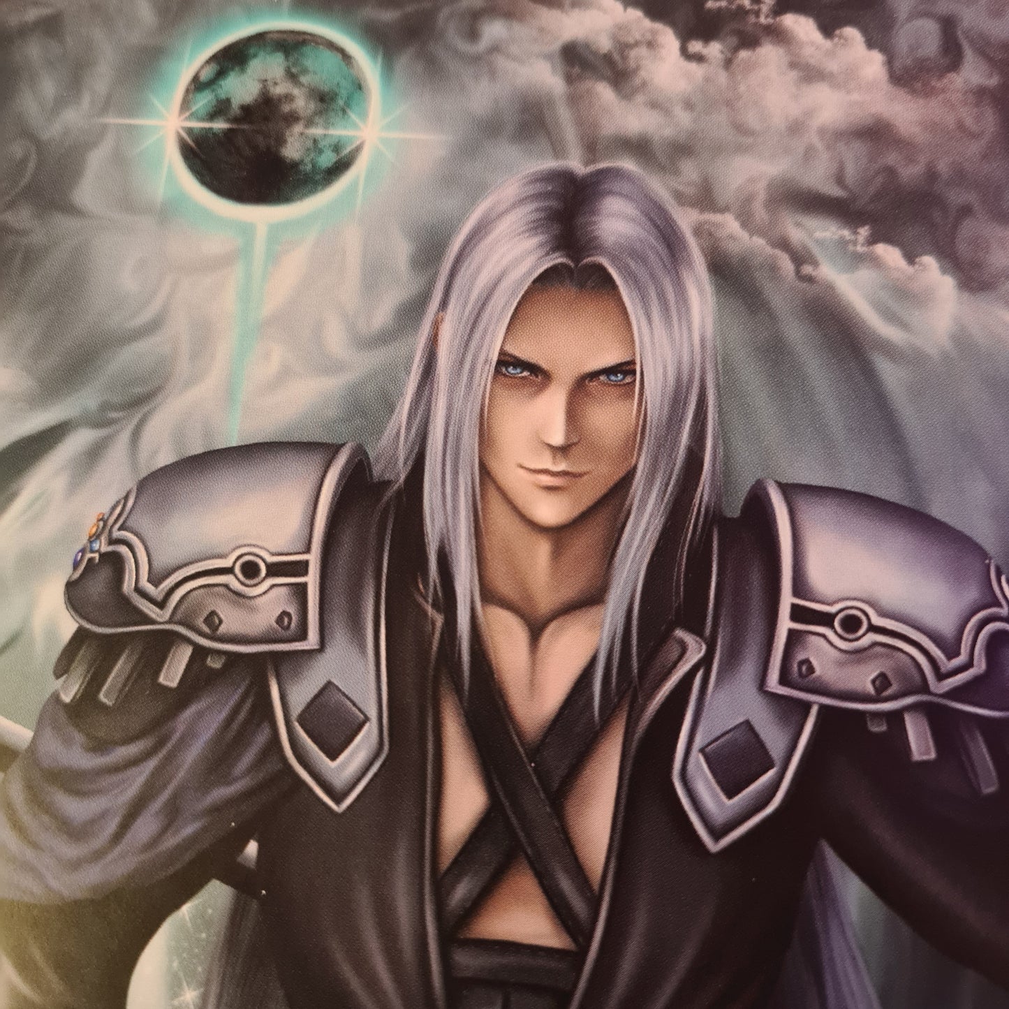 Fantasy Silber Schwertkämpfer Poster