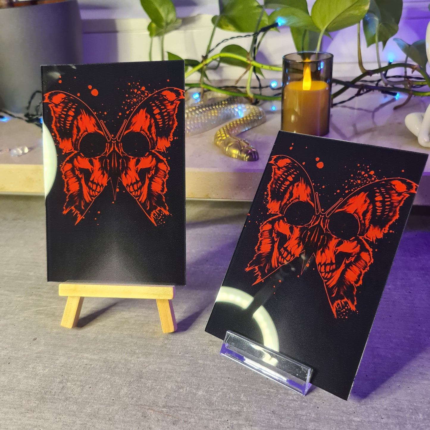 Skullbutterfly acrylic glass print