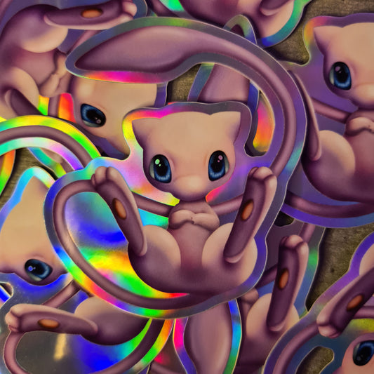 Cute Psycho Monster hologram sticker