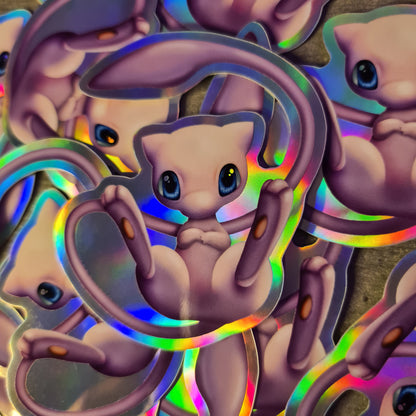 Cute Psycho Monster hologram sticker
