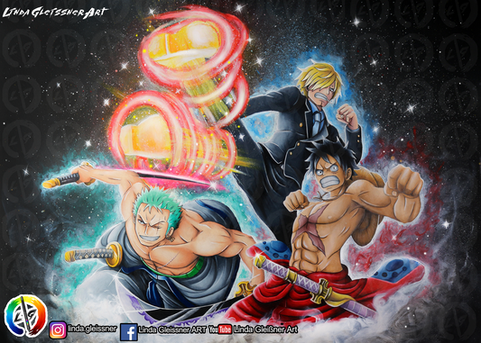 Luffy, Sanji & Zoro Print