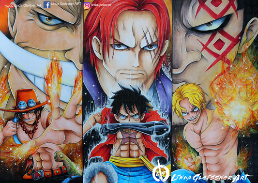 Ruffy, Sabo, Ace Poster