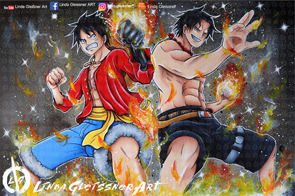 Ace & Luffy Poster