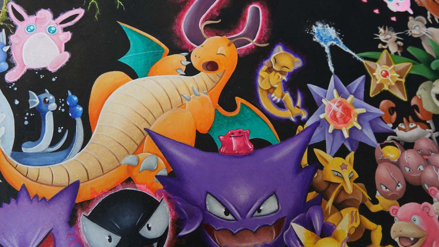 NICHT AUSVERKAUFT! ORIGINAL 151 Pokémon DIN A1