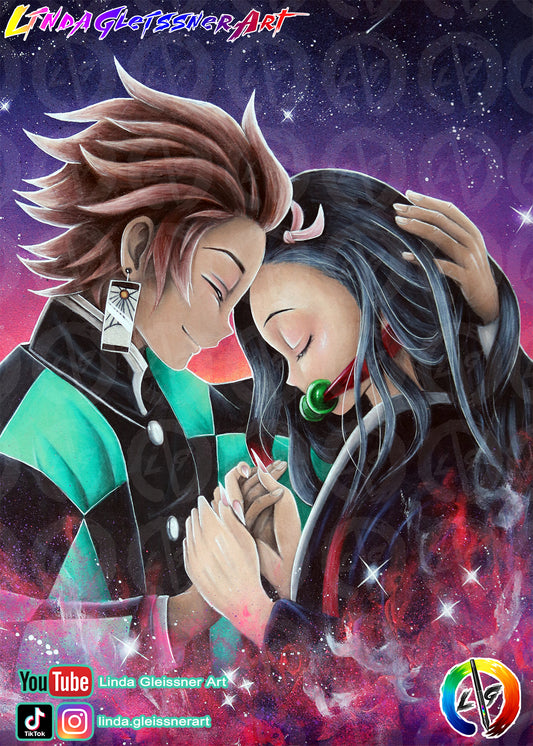 Nezuko & Tanjiro Print