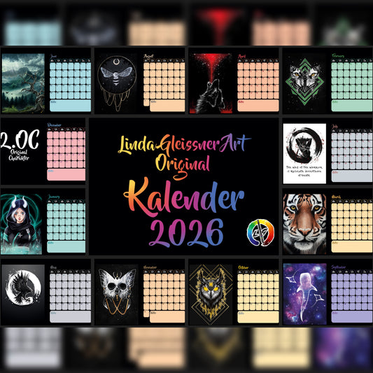 PREORDER! Linda Gleissner Art - Tischkalender 2026