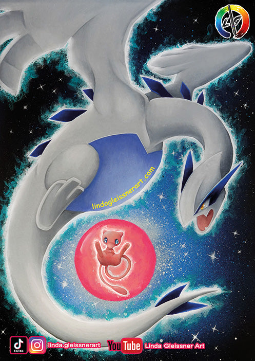 Lugia & Mew PVC POSTER 