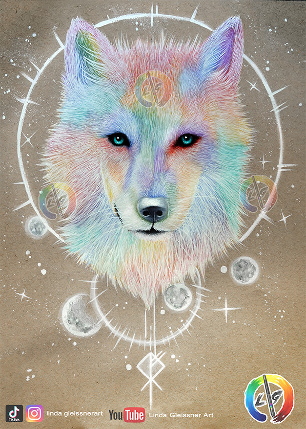 Rainbowolf Print