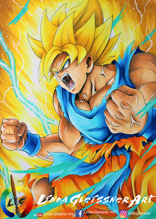 Goku SSJ2 Print