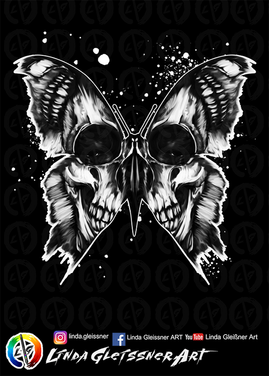 Skullbutterfly Print