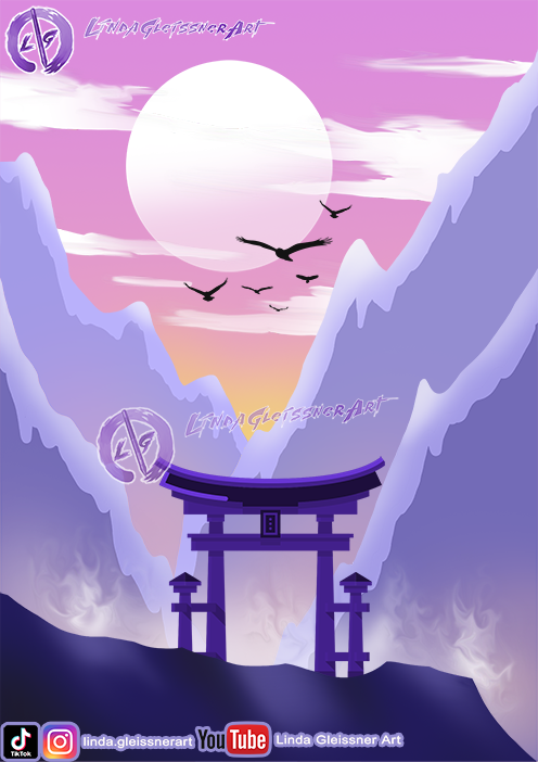 Japan Mountains Print