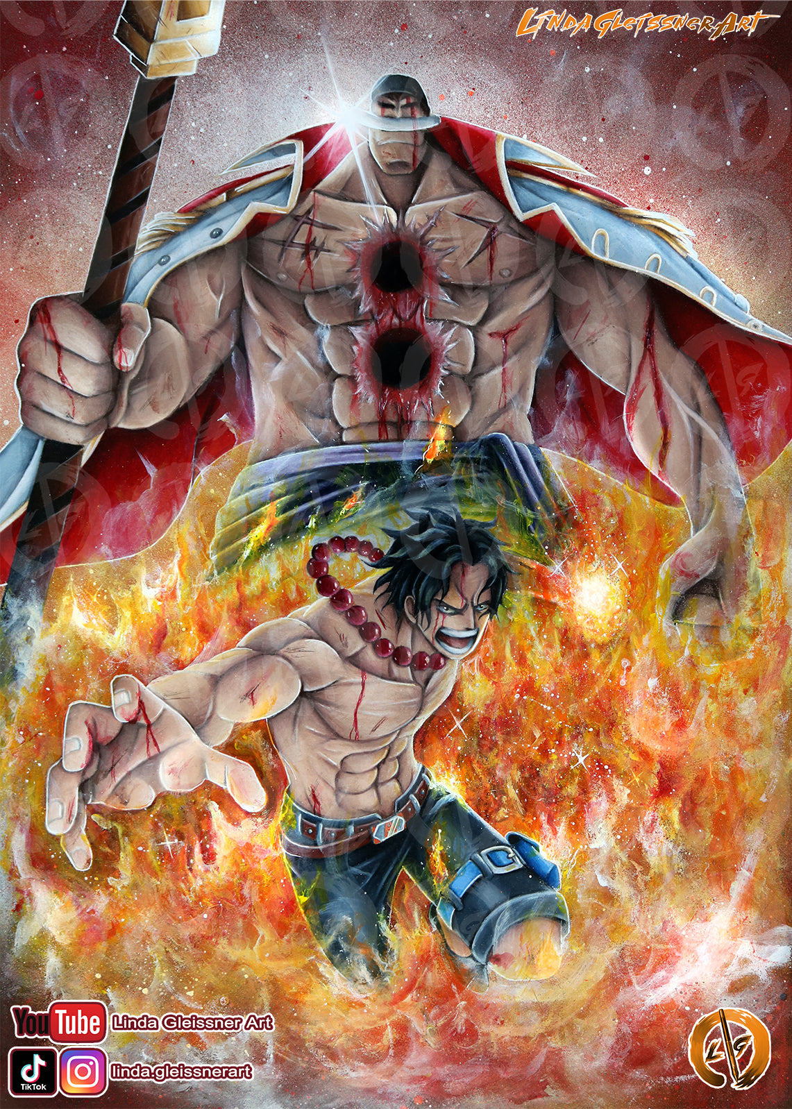 Whitebeard & Ace Poster