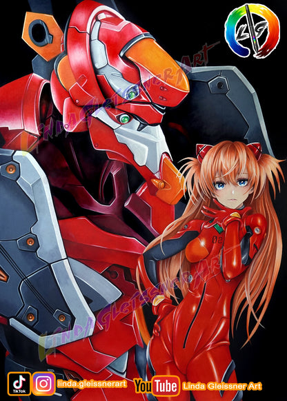 Asuka & EVA-02 Poster