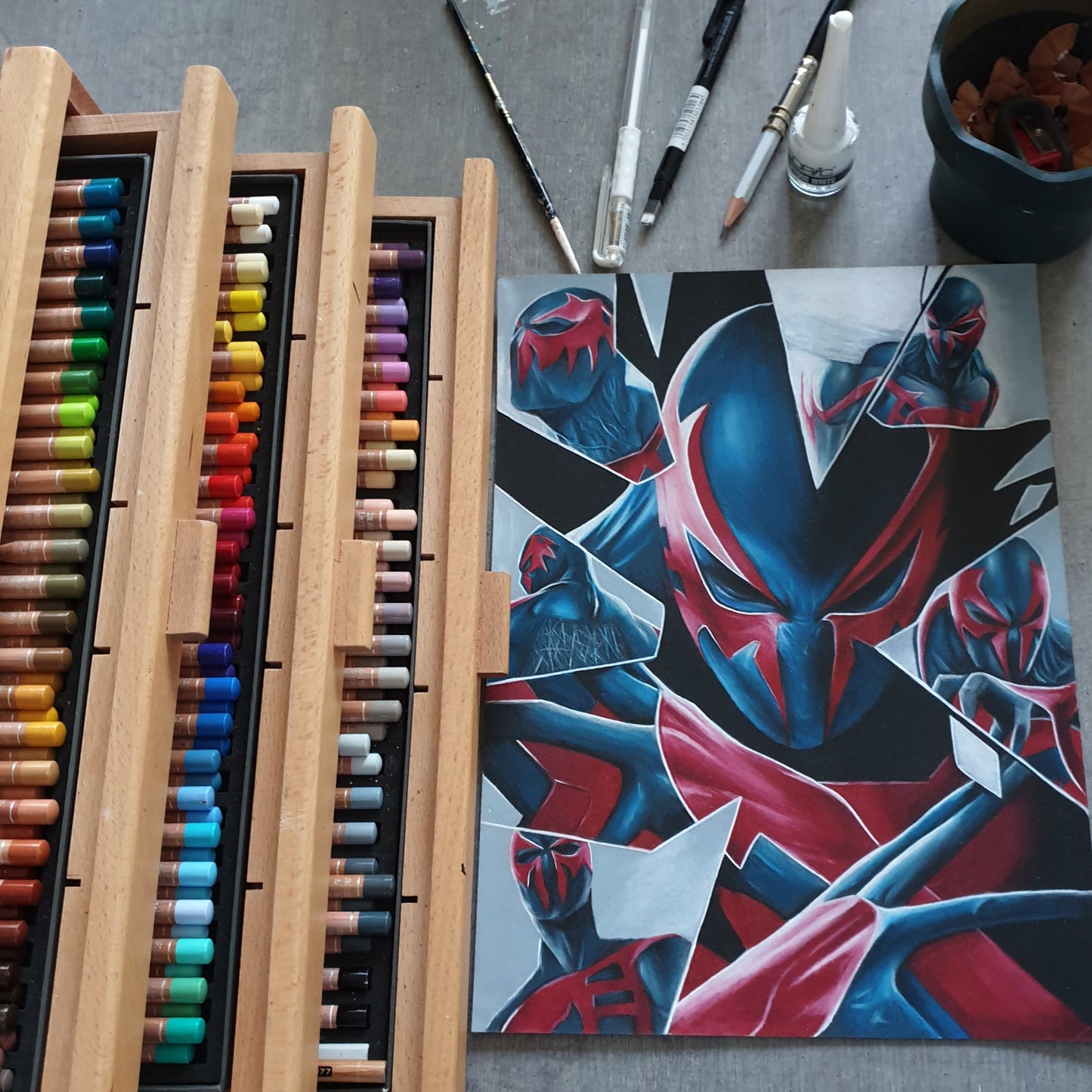 Originale Zeichnung! Spiderman 2099