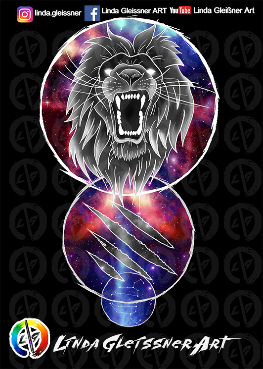 Zodiac sign Lion Print