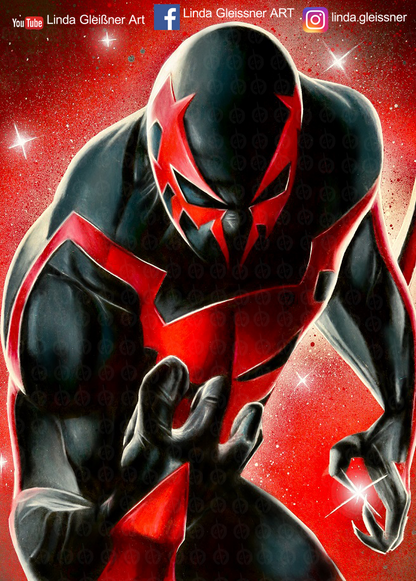 Originale Zeichnung! Spiderman 2099