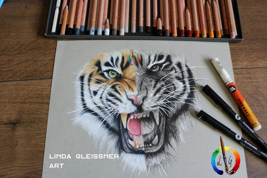 Original drawing! Angry Tiger