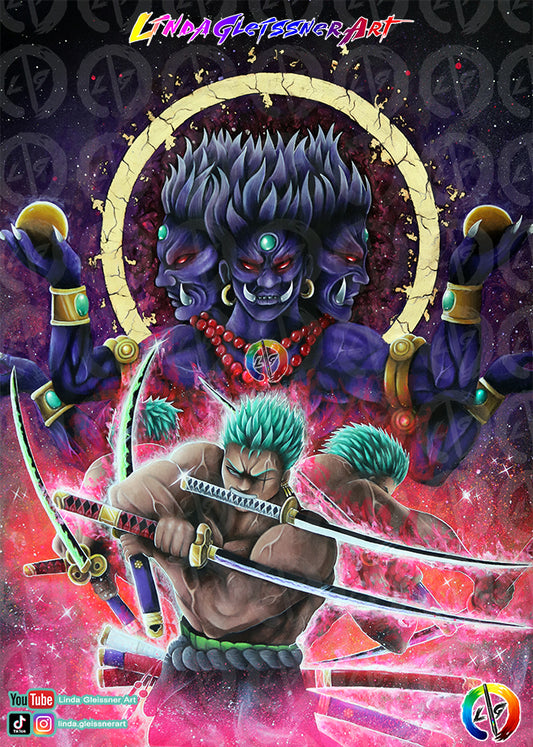 Triple Swordsman Print